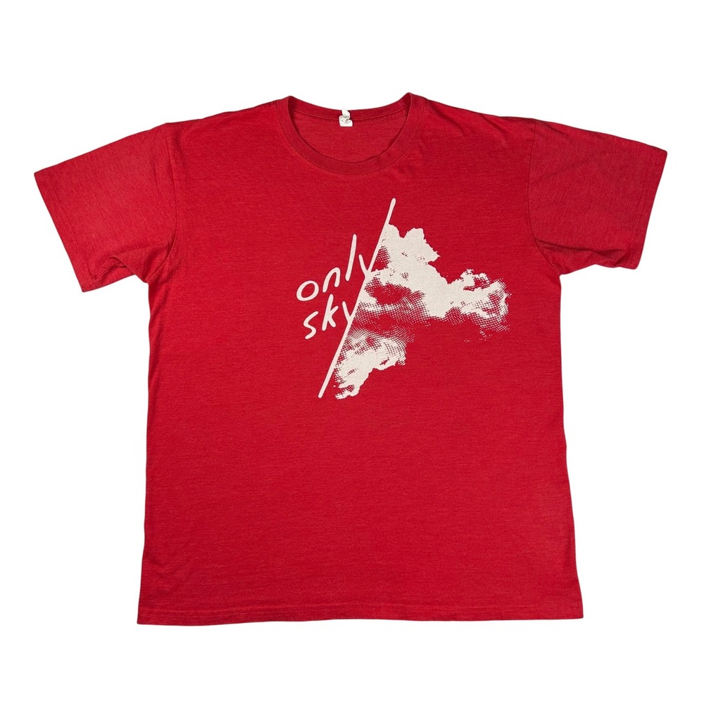 Cotton Heritage Mens Only Sky Graphic T-Shirt‎ Red Size Large Short Sleeve